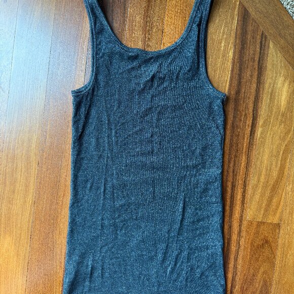 Merona Sz M Black / Silver Metallic Tank Top - Picture 2 of 5